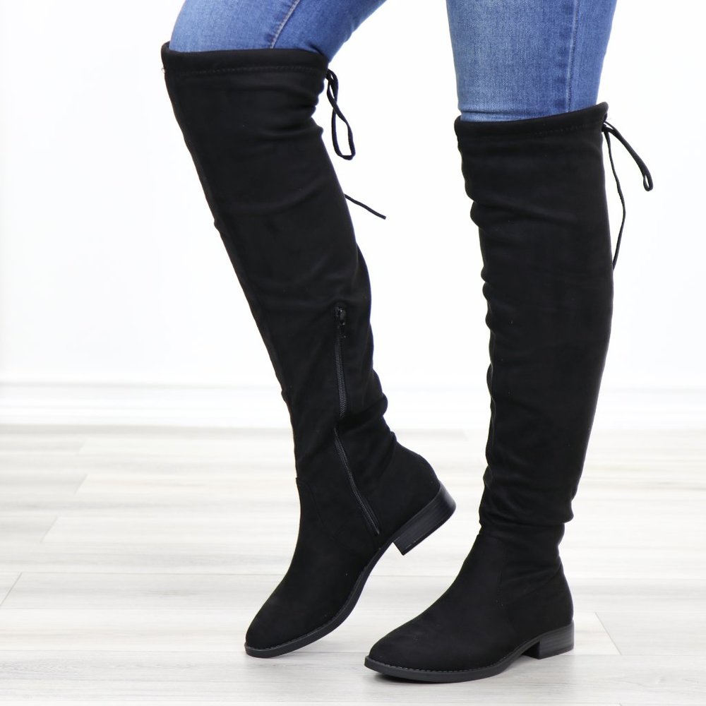 Sexy Over The Knee Boots With Lace Up Back - Picture 11 of 13